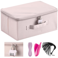 YEXEXINM discreet lockable storage bag closeup shows privacy-friendly zipper and fabric