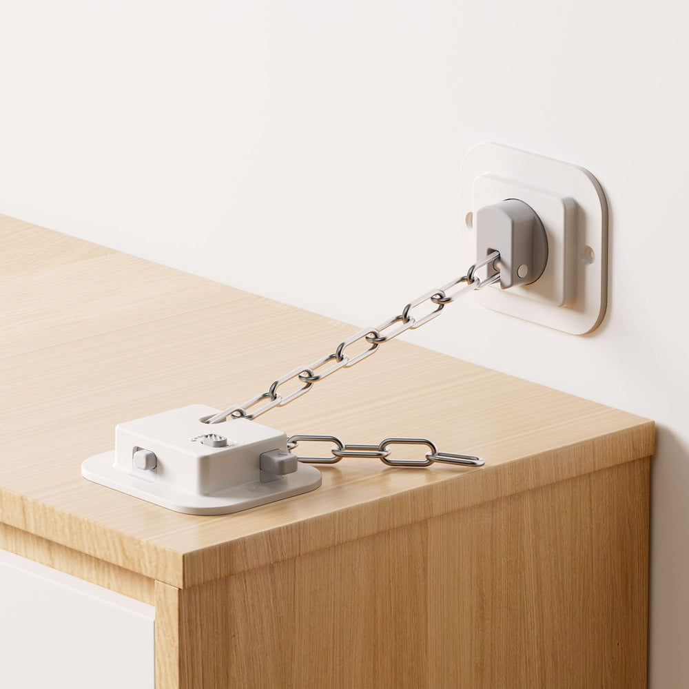 YEYA anti tip anchor with adhesive plate for damage-free wall mounting