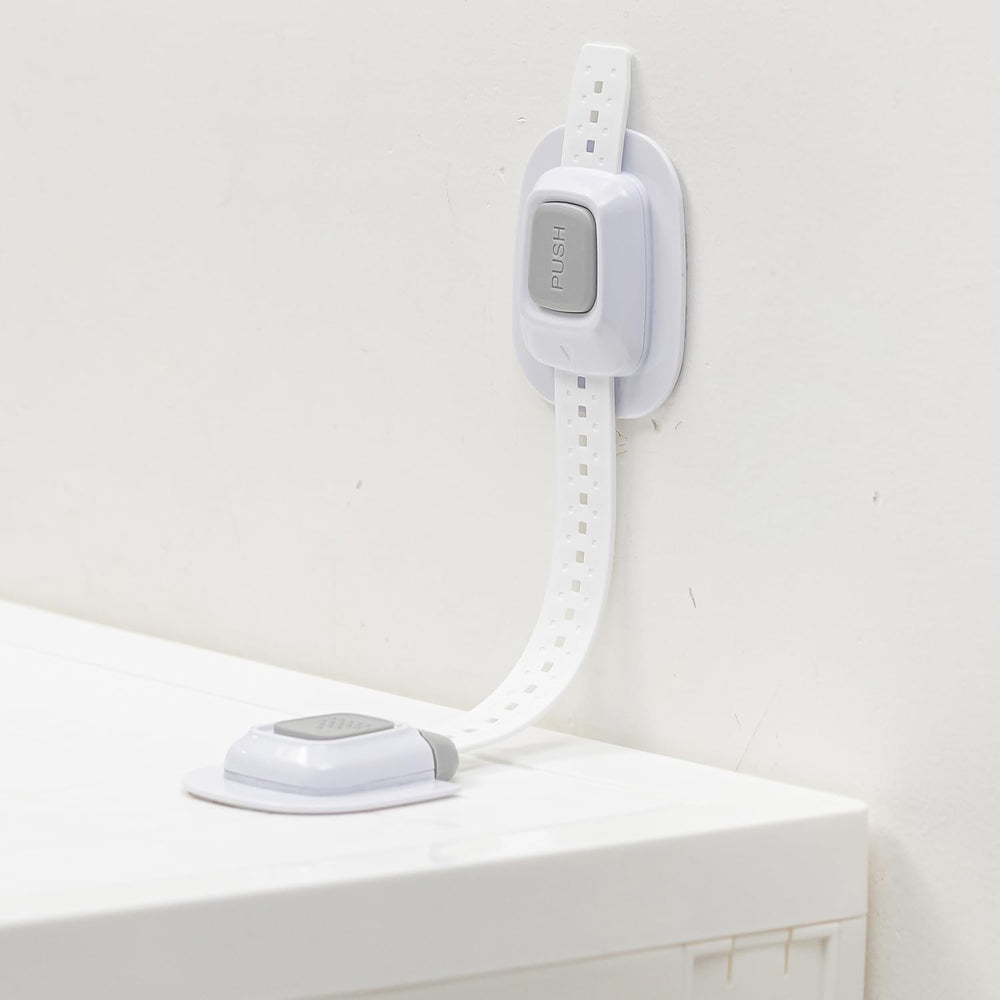 YEYA anti-tip straps with adhesive backing secure furniture without drilling.