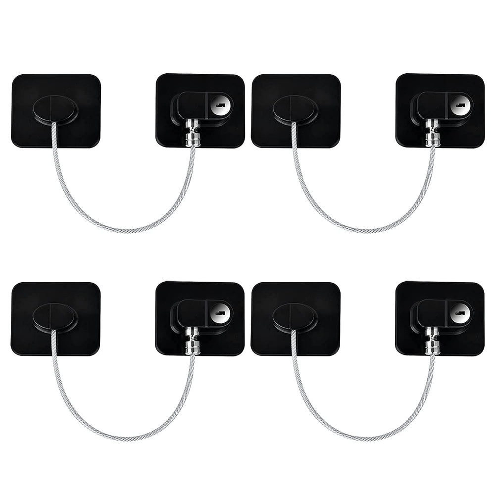 YEYA refrigerator locks 4-pack securing doors to prevent toddler access