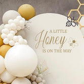 Yeysynana A Little Honey is on The Way sign hero image for baby shower backdrop