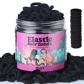 YGDZ black cotton hair ties for mini ponytails securely hold hair without snagging.