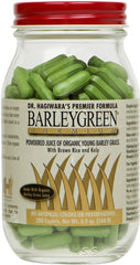 YH International Dr. Hagiwara's BarleyGreen Premium bottle on shelf promotes daily greens and antioxidant support.