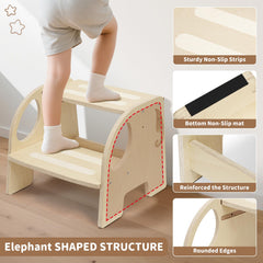 YHANEC A-frame non-slip base keeps the stool sturdy on any floor surface