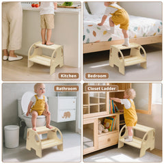 YHANEC eco-friendly wood with natural finish fits bathroom and kitchen decor