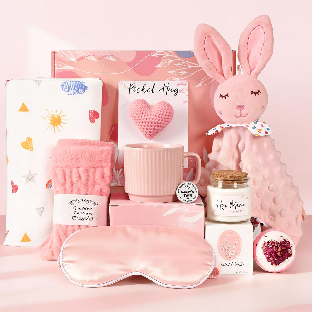 YHRJWN Bunny Lovey with hidden rattles comforts baby