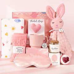 YHRJWN Bunny Lovey with hidden rattles comforts baby