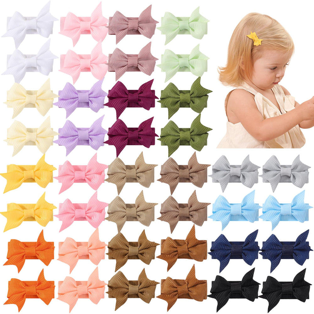 YHXX YLEN 1.4-inch mini bow snap clip for baby hair; lightweight and secure.