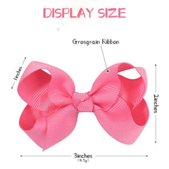 YHXX YLEN 3-inch bows with clips shown in multiple colors for matching outfits.