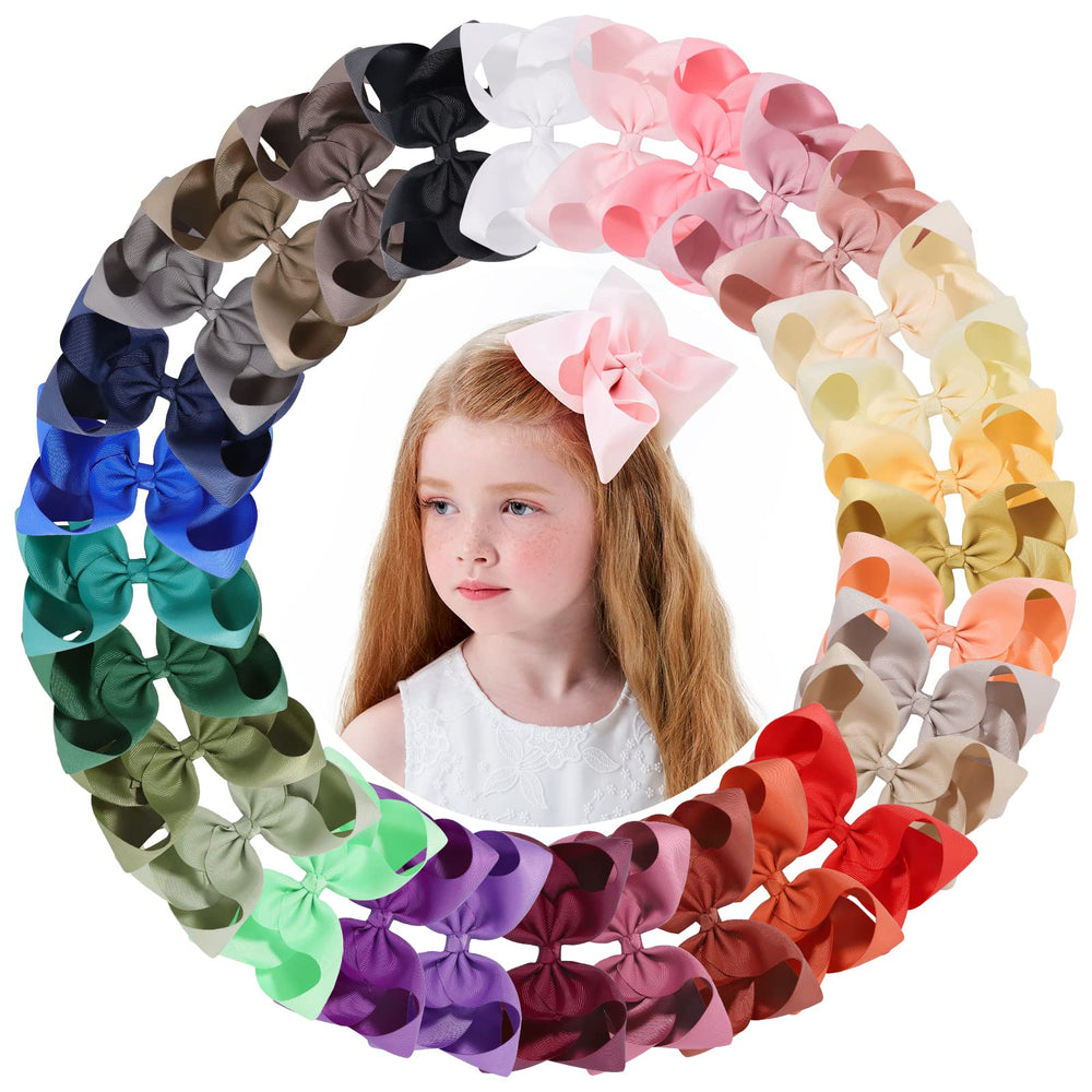YHXX YLEN pink 6-inch bow with clip keeps hair neatly away