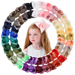 YHXX YLEN pink 6-inch bow with clip keeps hair neatly away