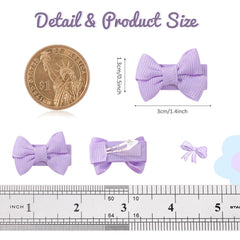 YHXX YLEN grosgrain ribbon bow clip highlighting soft texture and classic color.