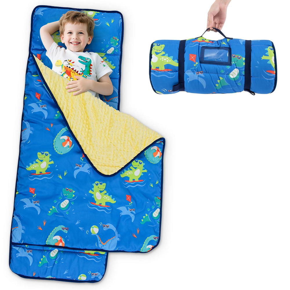 Yierchoo toddler nap mat with pillow for plush nap time and comfort