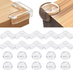 YIIFELL 20-pack corner protector in clear design protects babies from sharp furniture edges.