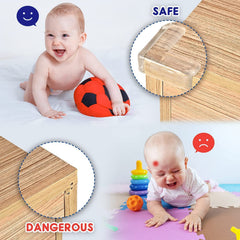 YIIFELL L-shape corner protector fits edges of tables and cabinets discreetly.