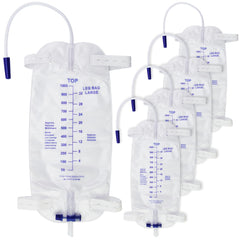 Yiisin 1000ML catheter leg bag capacity image for daily wear and travel convenience.