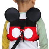 Yimidear toddler leash red harness worn in a crowded mall to keep child close