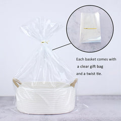 Yimi's Dream cotton rope basket with handle for easy organization