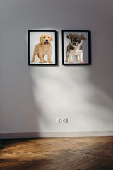 YINECO 17Dogs 3D dog wall sticker for nursery; friendly characters.