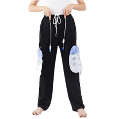 YingXue catheter leg bag pants fabric close-up showing breathable comfort.