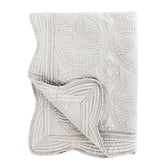 YIQIGO baby quilt with embossed cotton texture, gray 36x46 for cozy crib naps.