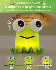 YISUN Frog Night Light offers dimmable brightness for calming evenings.