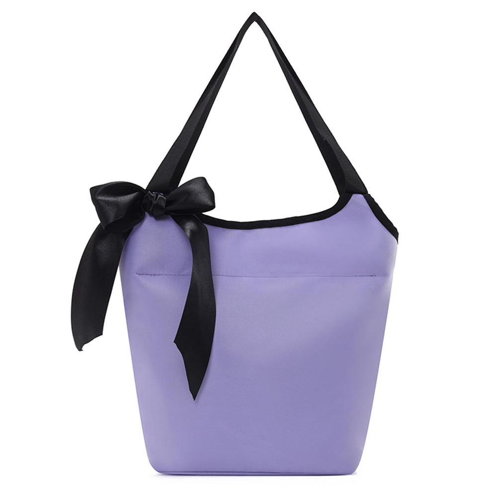 Yitengteng Kindergarten Schoolbag in purple front view, waterproof design keeps contents dry during outings.