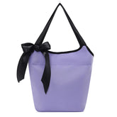 Yitengteng Kindergarten Schoolbag in purple front view, waterproof design keeps contents dry during outings.