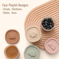 YIVEKO baby food containers with shell lid ideal for portioning.
