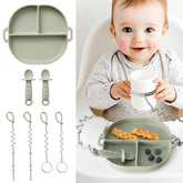 YIVEKO baby plate with suction cups keeps mealtime tidy and spills minimal.