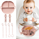YIVEKO baby suction plate for mess-free meals at high chair