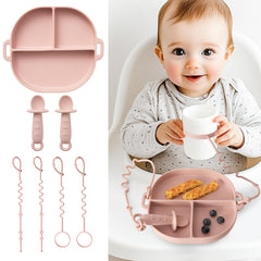 YIVEKO baby suction plate for mess-free meals at high chair