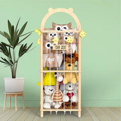 YiXinHo stuffed animal storage with zoo theme for tidy playroom organization