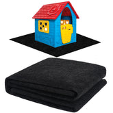 YIYIREA outdoor playhouse mat 59x59 flatlay showing a spacious play surface.