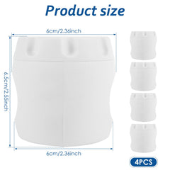 YMKWZ 4Pcs door knob safety cover, side view prevents wall dents