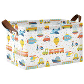 YNNALE Cartoon Car storage basket with sturdy frame for toys and clothes