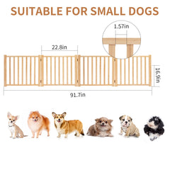 YOCAN folding dog gate with 360-degree hinges for flexible layouts.