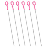 Yodamiack 6-pack straw cleaner brush with extended bristles for deep interior cleaning.