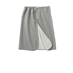 Yodilala diaper skirt grey XL, front view, soft cotton for quiet nights