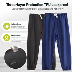 Yodilala gray XL pants, TPU middle layer close-up, protects against leaks
