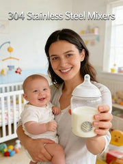 YOFAN formula mixers inside bottle demonstrating lump-free formula.