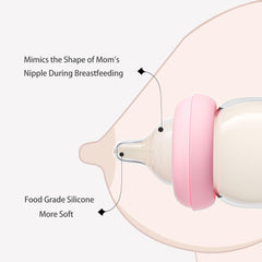 YOHKOH Level 2 medium-flow nipple providing steady feeding pace.