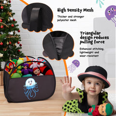 YOHOOLYO 95L foldable design toy storage basket collapses for compact travel.