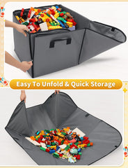 YOHOOLYO cube bin with zipper provides durable, dust-free toy storage