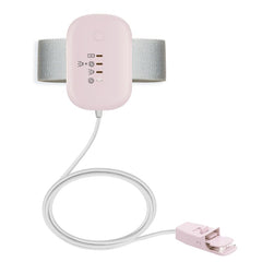 Yoicee bedwetting alarm pink front view showing discreet, child-friendly design for nighttime training