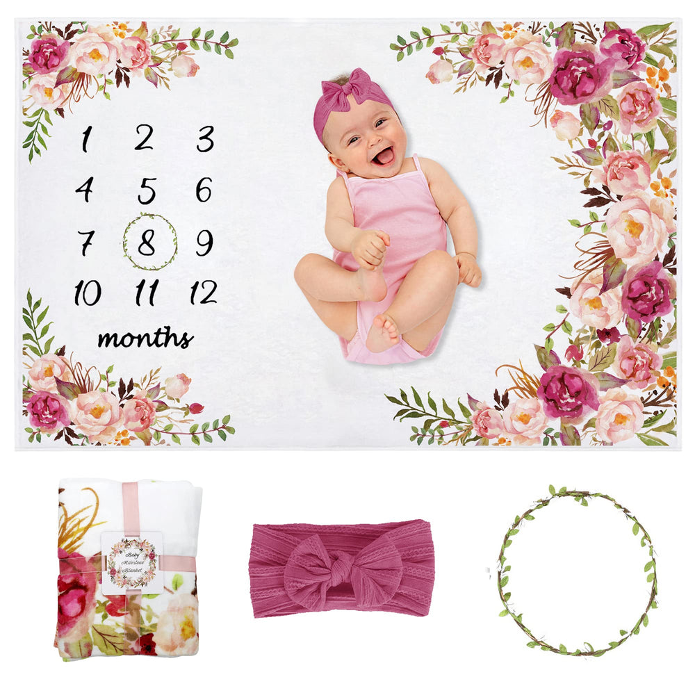 Yokakio milestone blanket backdrop for monthly growth photos