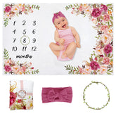 Yokakio milestone blanket backdrop for monthly growth photos