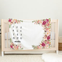 Yokakio floral wreath accessory enhances baby milestones photos