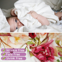 Yokakio soft-flannel fleece blanket closeup emphasizes cozy, breathable fabric.