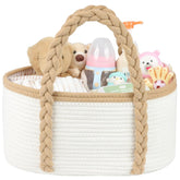 YOMECHEO baby diaper caddy close-up showing sturdy cotton rope and neat finish